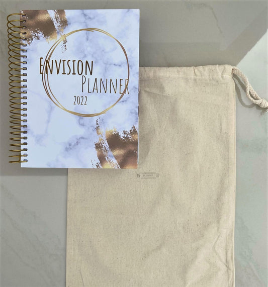 Natural Calico Protective Bag for Planners